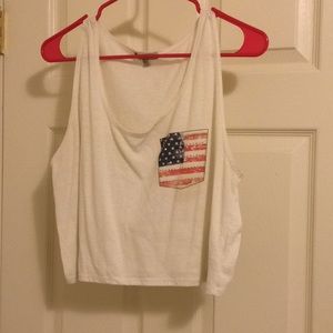 American flag crop top